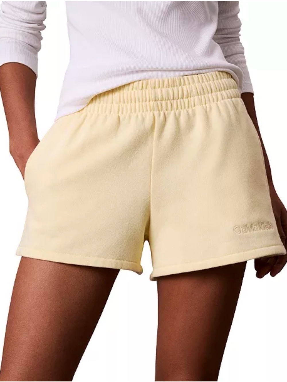 NWT CALVIN KLEIN Performance Cotton Shorts Yellow M
